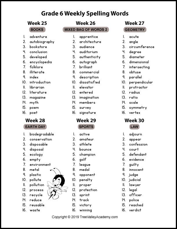 Featured image of post 6Th Grade Spelling Words List