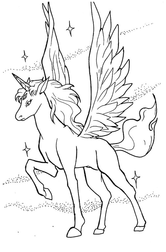 wallpapers Cartoon Unicorn With Wings Coloring Pages nice cartoon horse wing coloring page