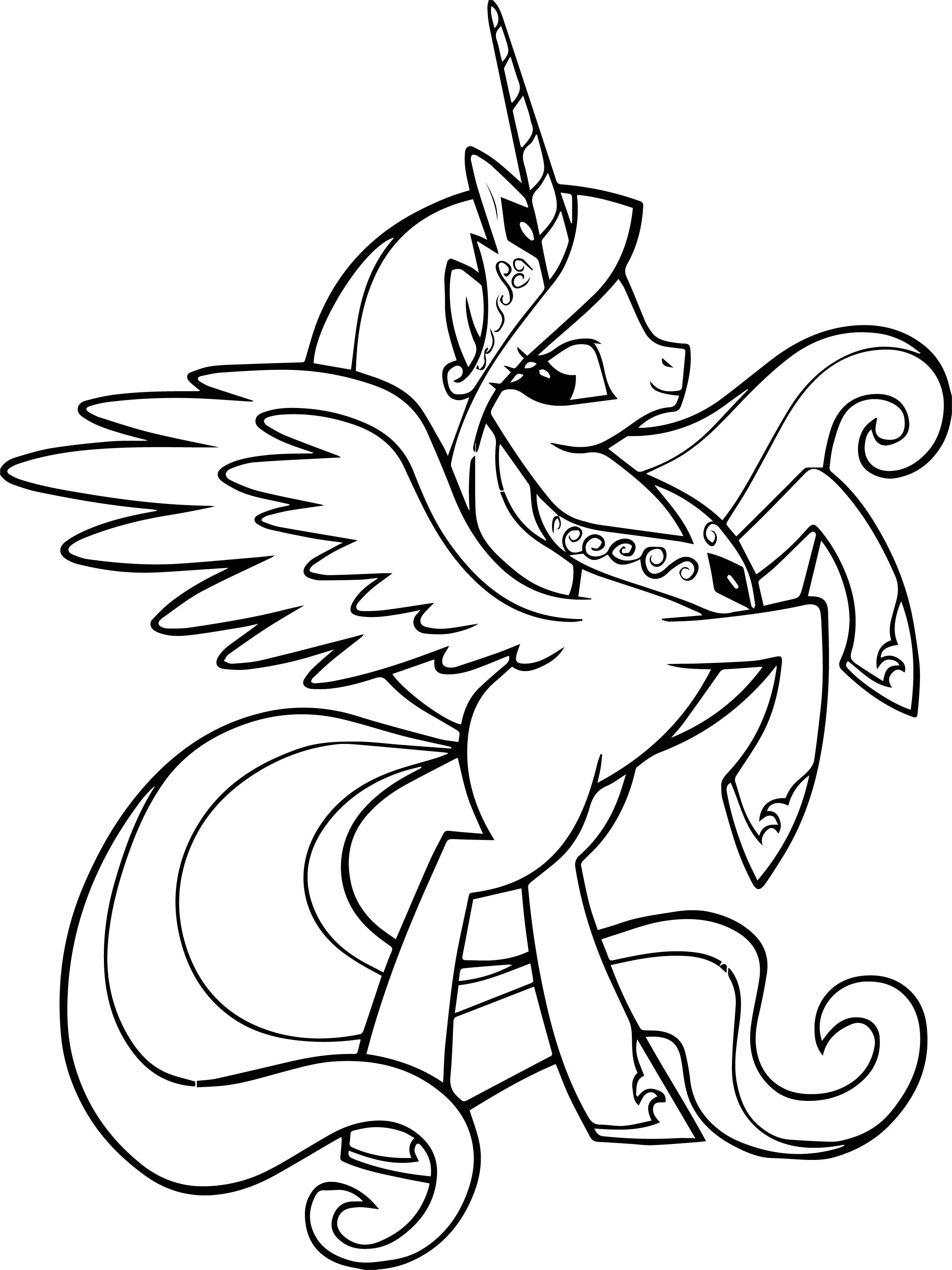 pics Cartoon Unicorn With Wings Coloring Pages winged unicorn coloring pages 4 free