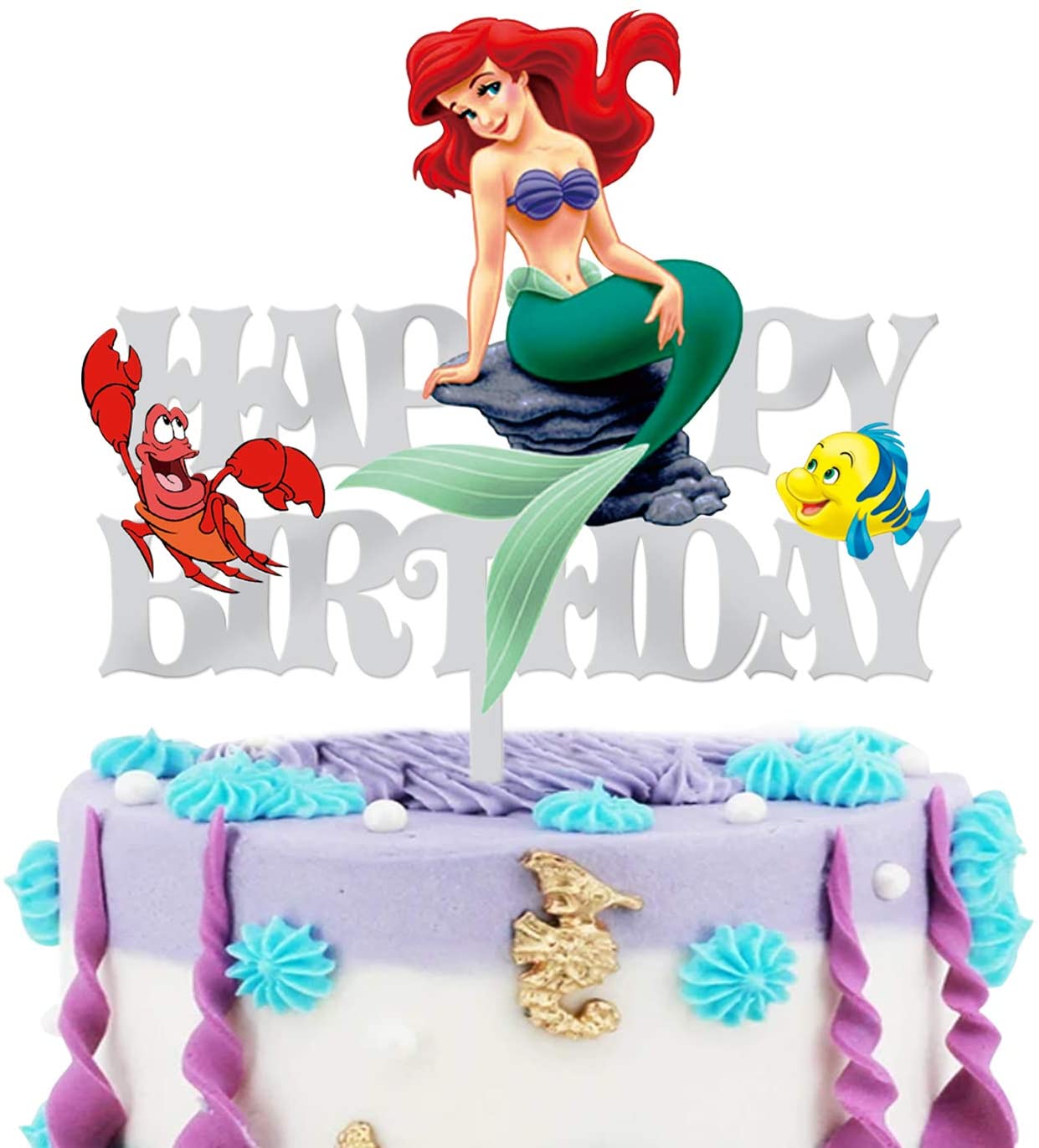 Featured image of post Little Mermaid Happy Birthday Cake Topper