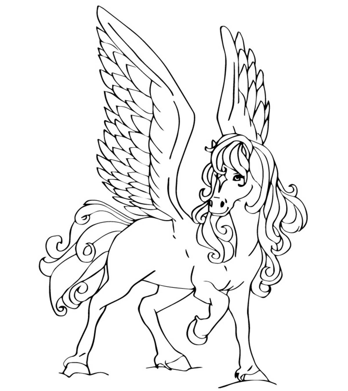 photo Printable Unicorn With Wings Coloring Pages unicorn with wings coloring pages