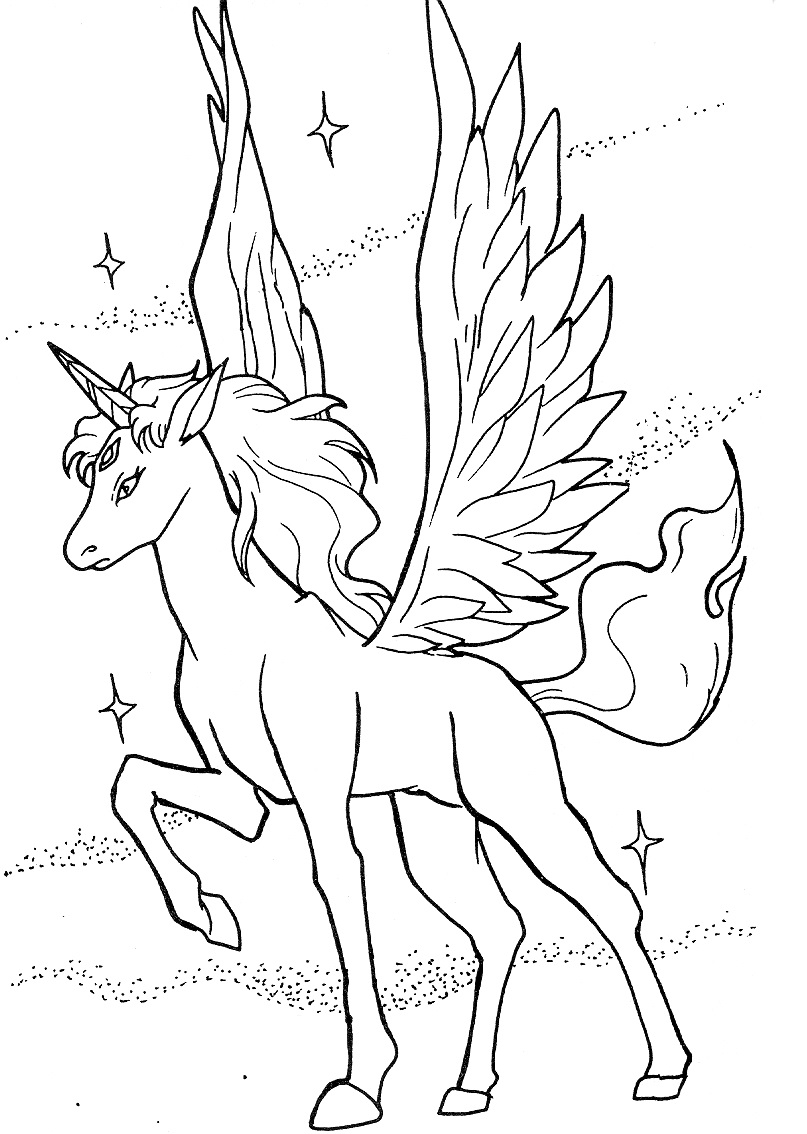 photo Printable Unicorn With Wings Coloring Pages free pegasus coloring pages coloring home